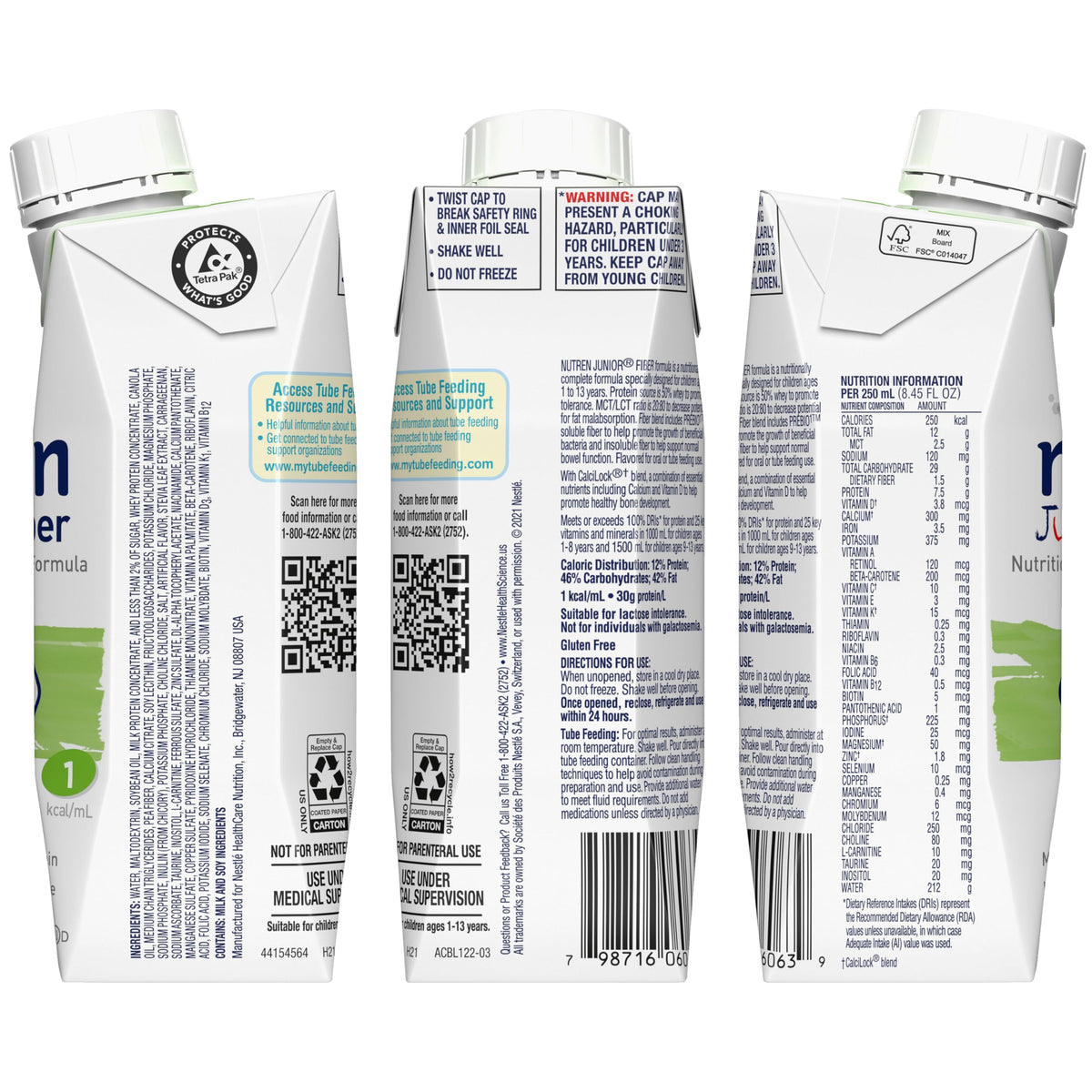 Nutren Junior Fiber Vanilla Tube Feeding Formula - 202.8 Fl Oz - image 2