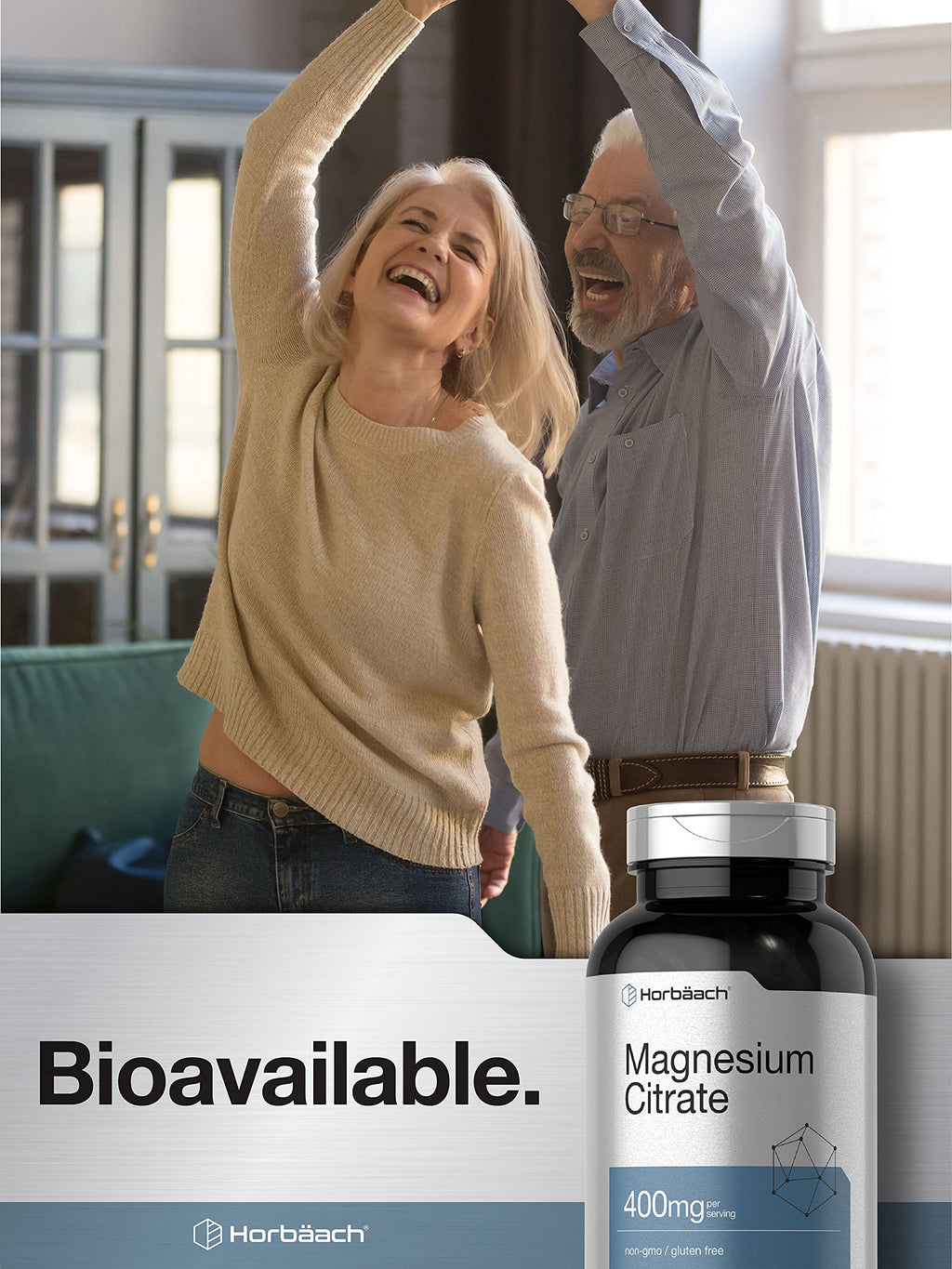 Horbäach Magnesium Citrate 400mg - 200 Caplets - image 6