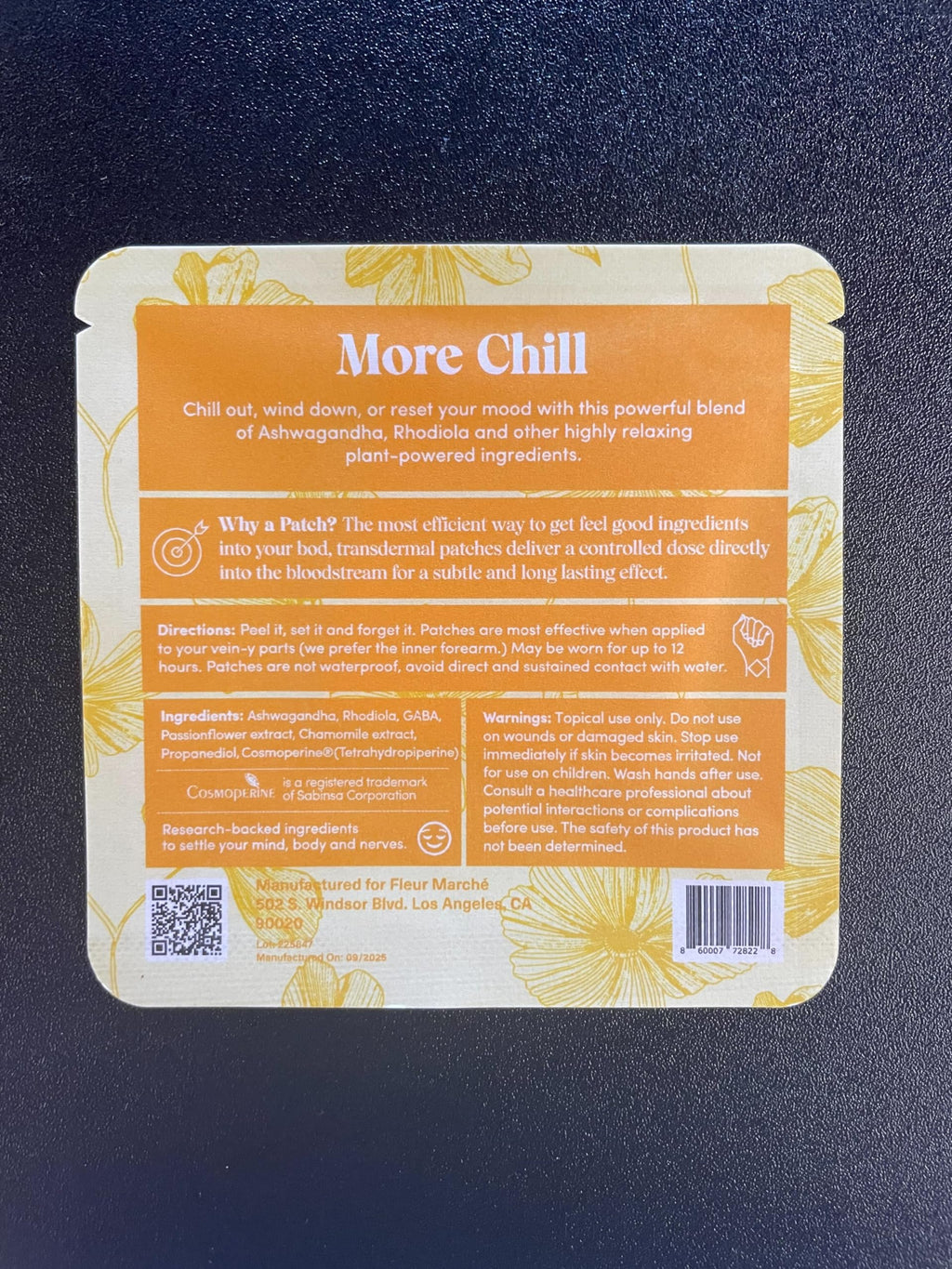 Fleur Marche Relax, Plz Botanical Patch - Calming & Relaxing Wellness