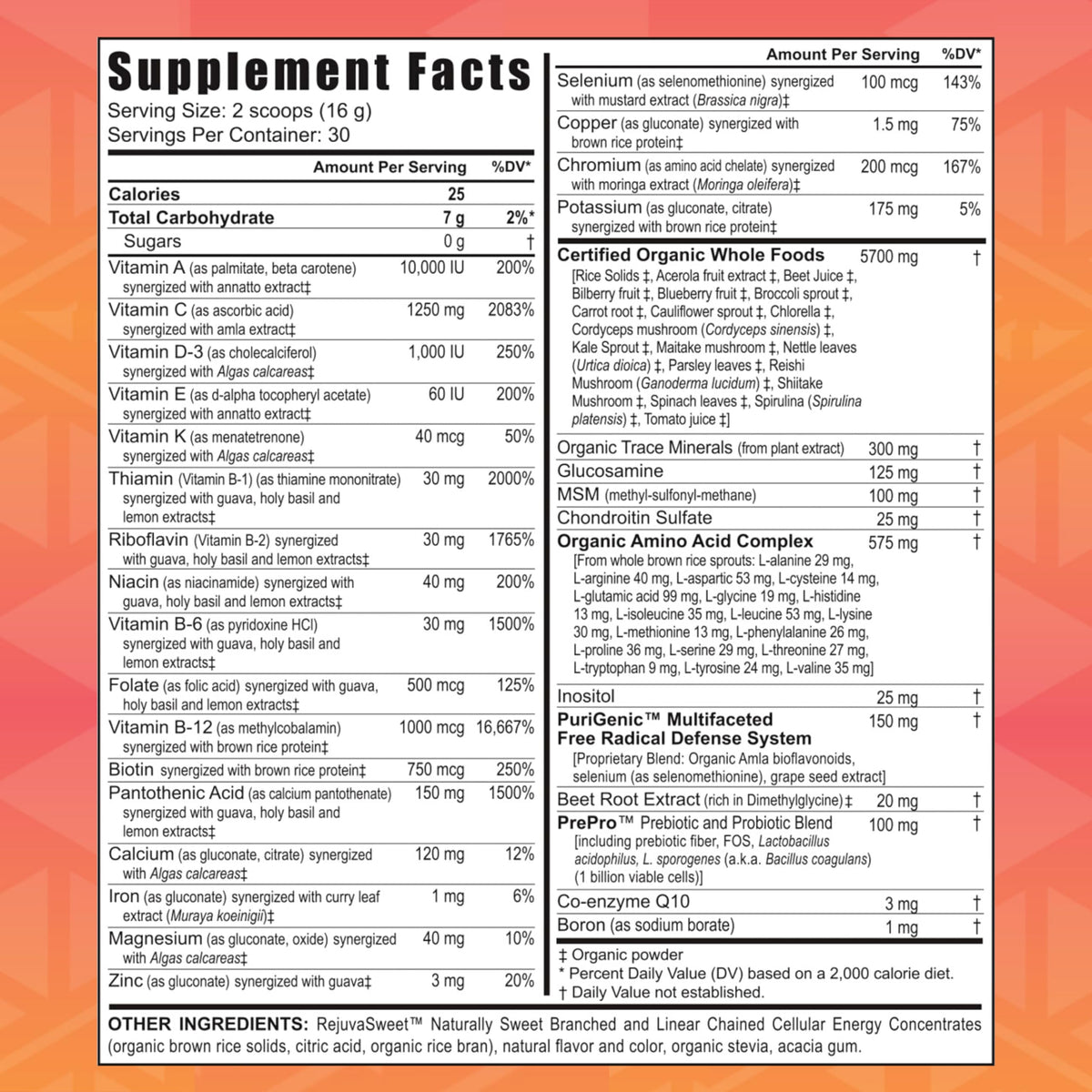 Youngevity Beyond Tangy Tangerine 2.0 Citrus Peach Infusion Canister