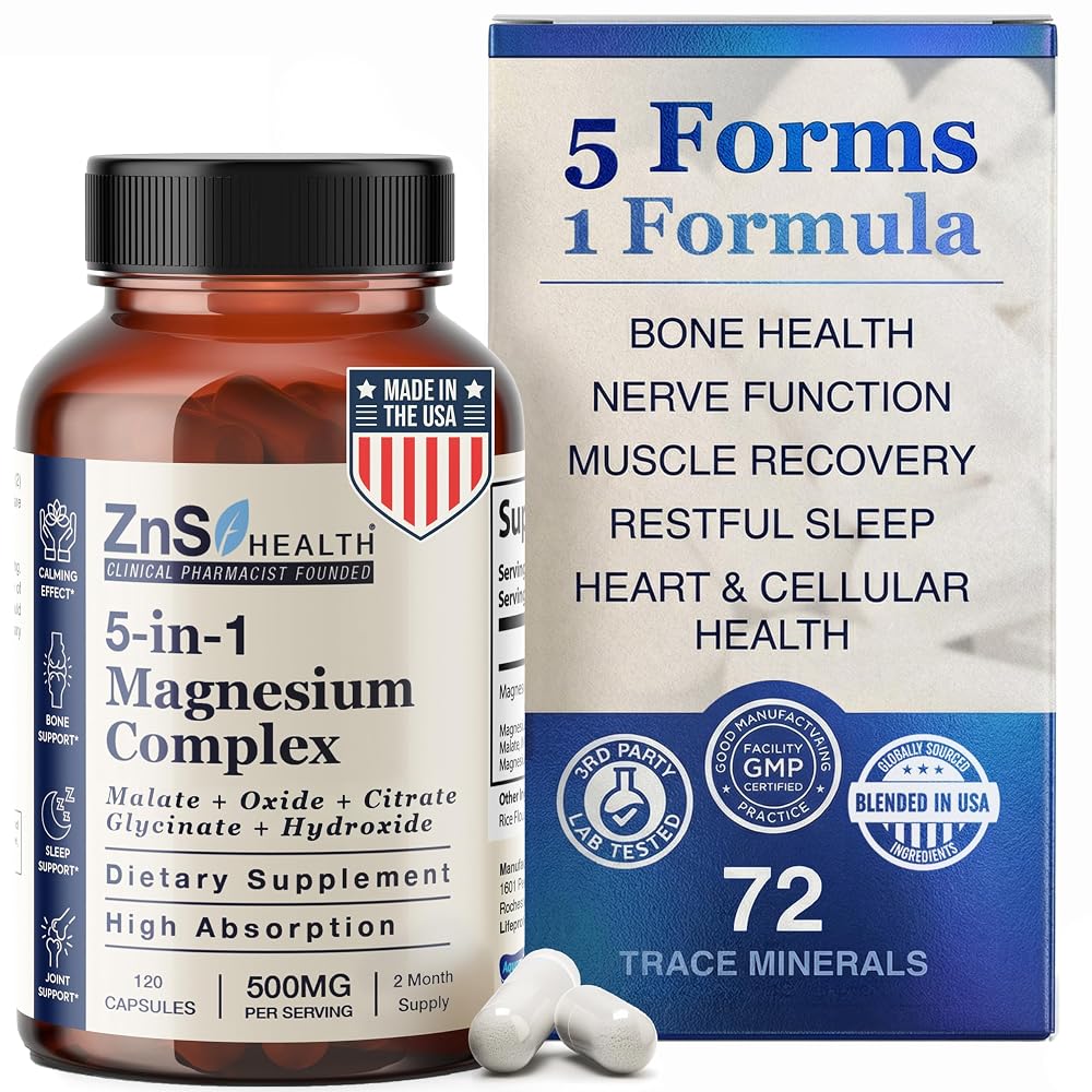 ZnS Health 5-in-1 Magnesium Complex High Absorption Magnesium