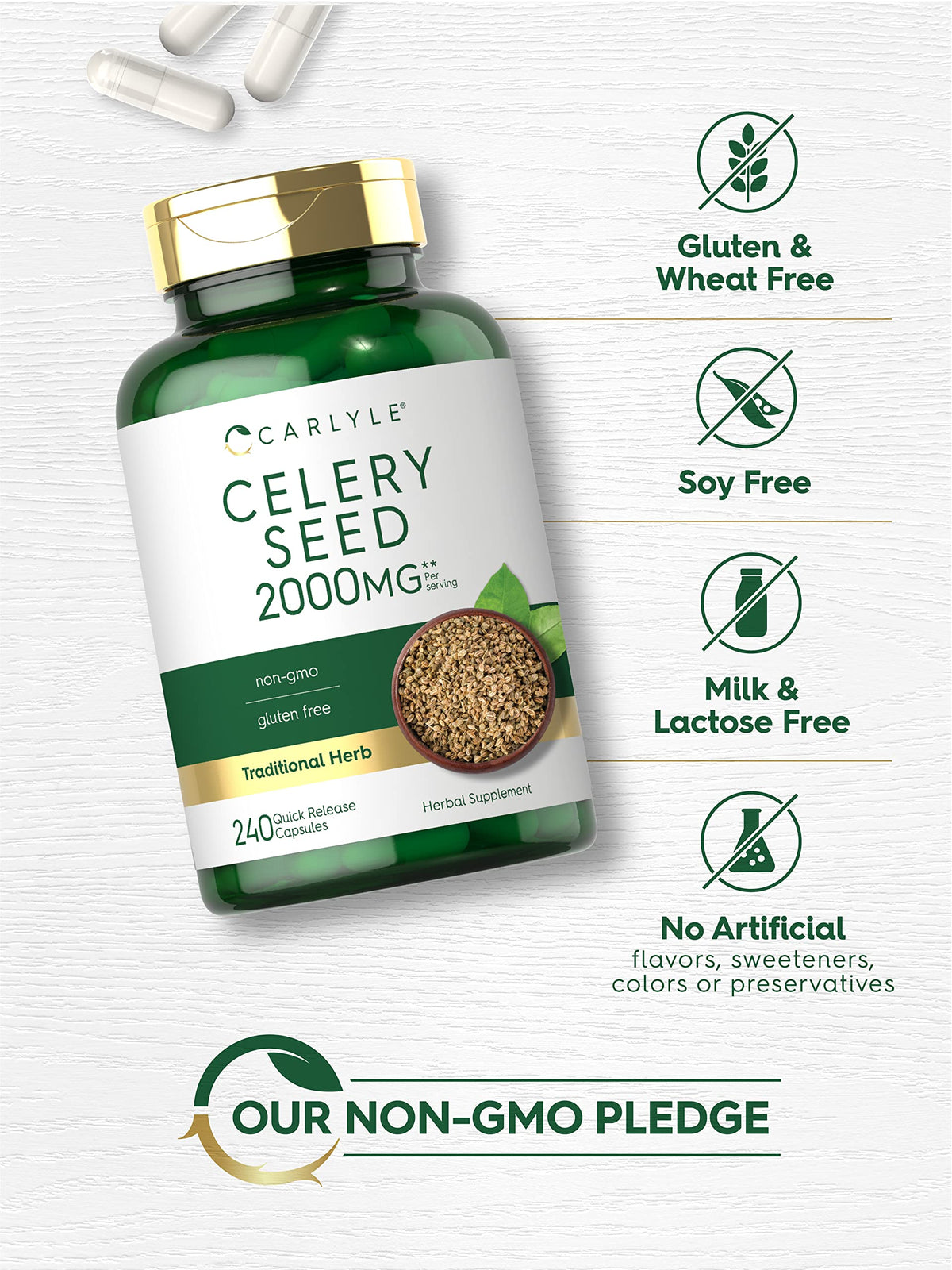 Carlyle Celery Seed Extract Capsules - 240 Count - image 4