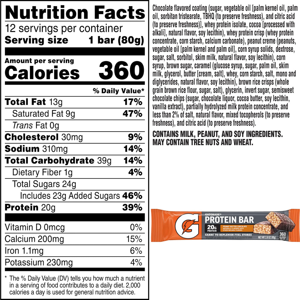 Gatorade Gatorade Recover Protein Bars