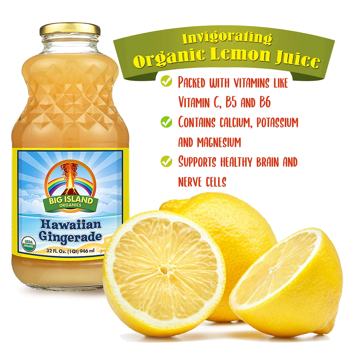 Big Island Organics Hawaiian Gingerade Organic Ginger Juice - 32 Fl Oz - image 3