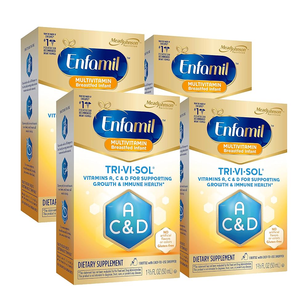Tri-Vi-Sol Vitamins A, C & D Supplement Drops - 4 Pack