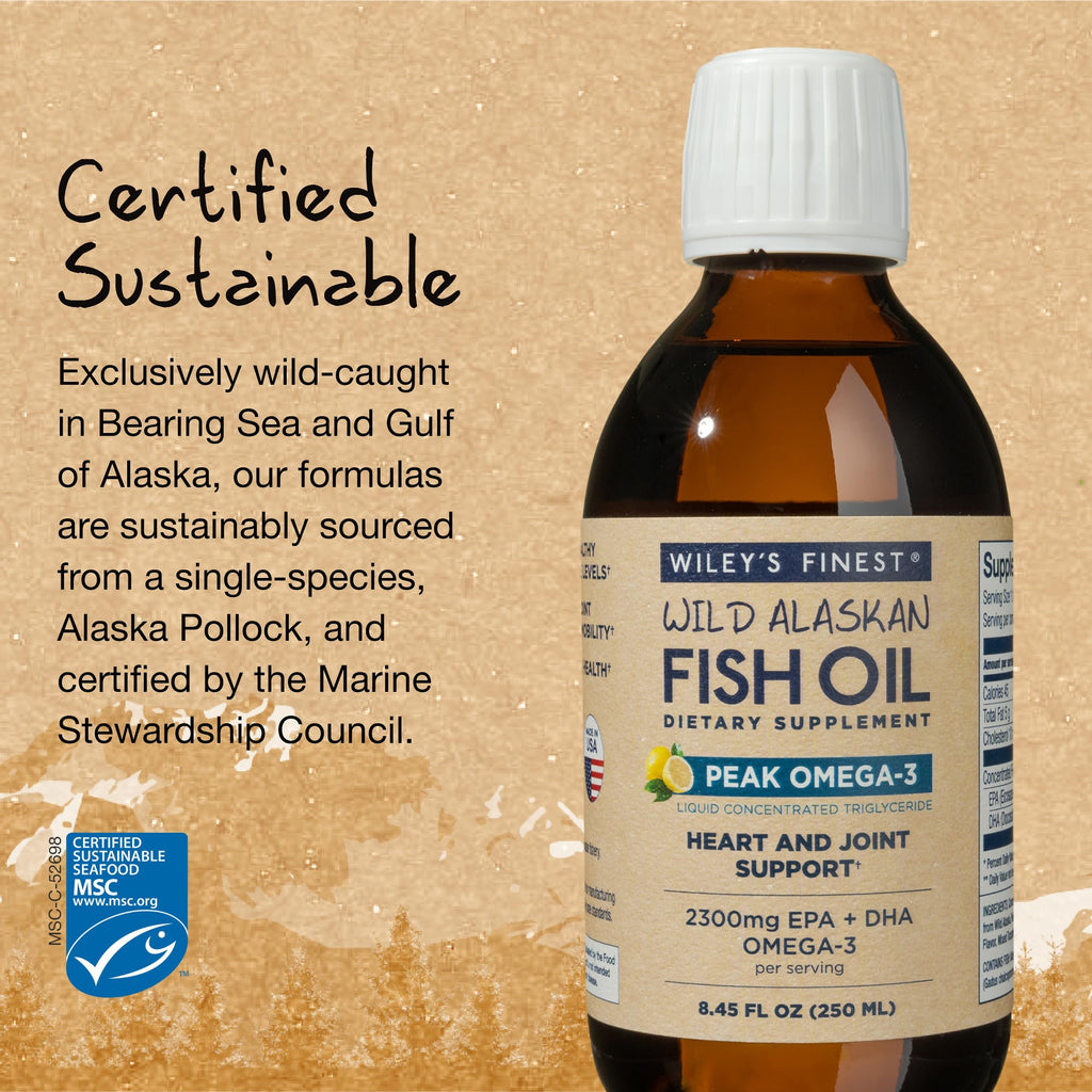 Wiley's Finest Wild Alaskan Fish Oil Peak Omega-3