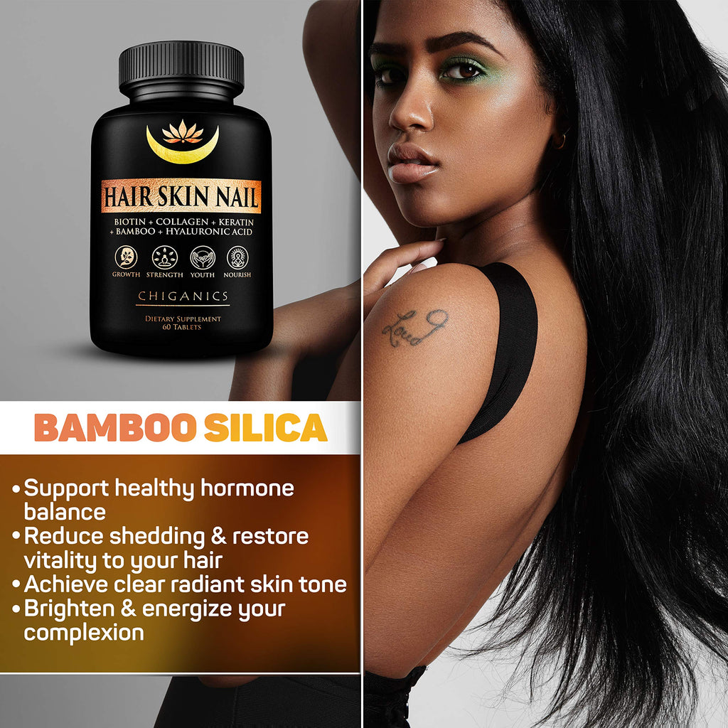 Chiganics Hair Skin and Nail Growth Vitamins with Biotin 5000mcg - 60 Tablets - image 5