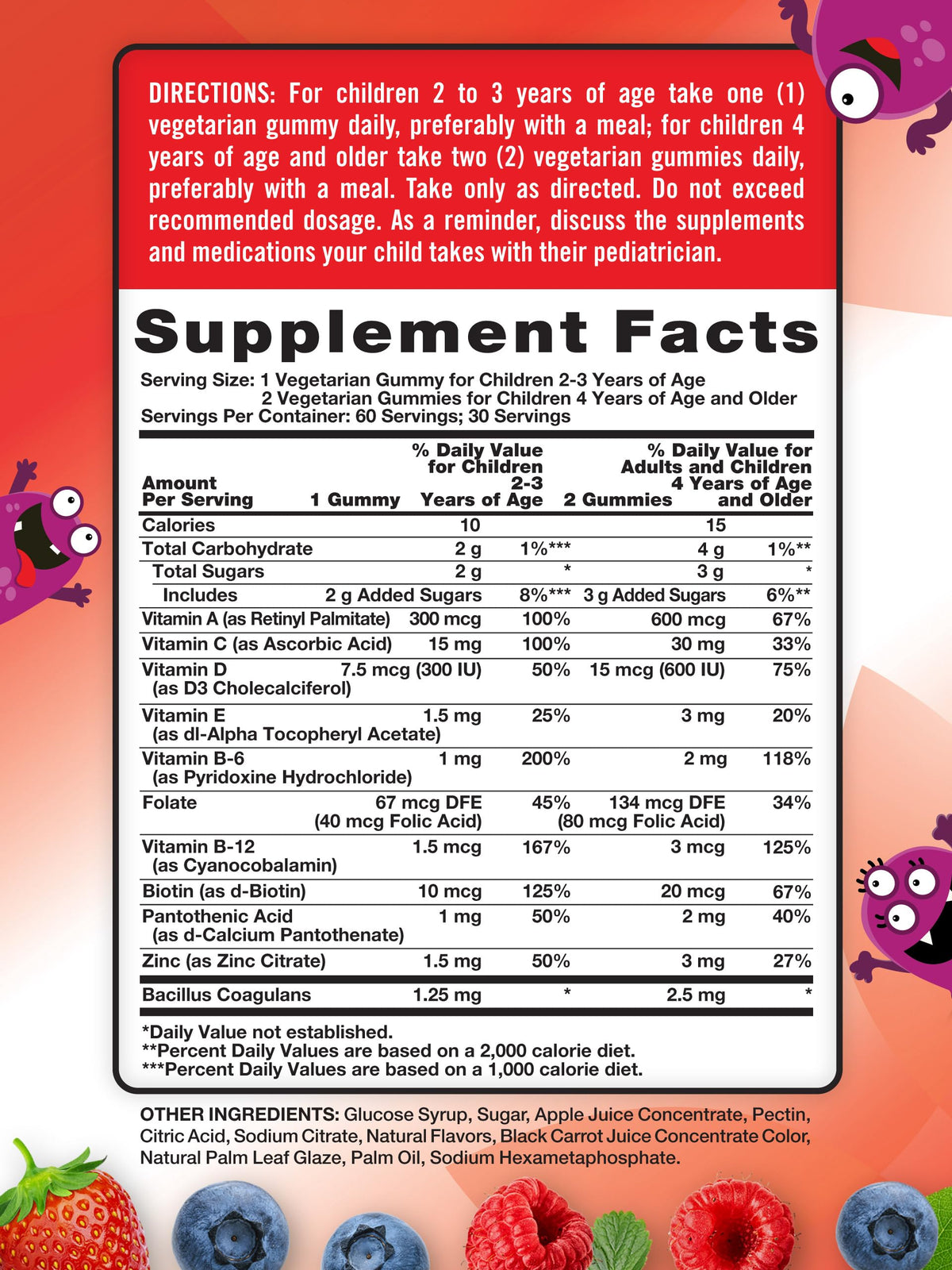 Nature's Truth Kids Multivitamin Gummies with Probiotics - 60 Count - image 2