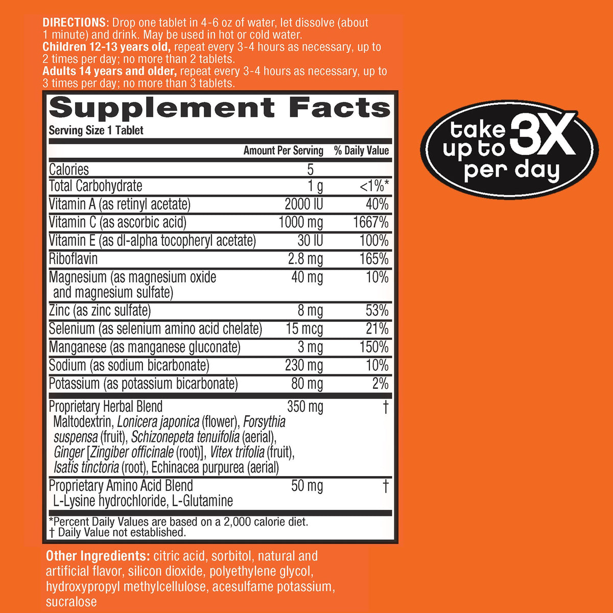 Airborne Effervescent Health Formula Tablets Orange - 10 Count - image 7
