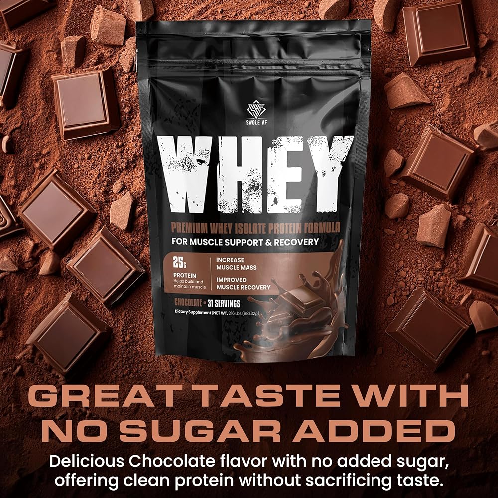 Swole AF Whey Isolate Protein Powder for Muscle Support - 31 Servings - image 5