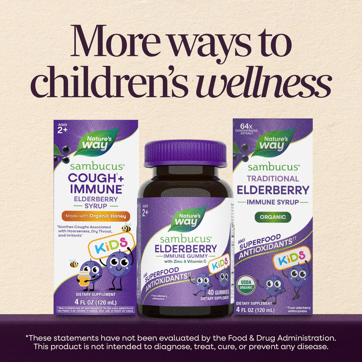 Nature's Way Sambucus Kids Elderberry Immune Gummies - 60 Gummies - image 8