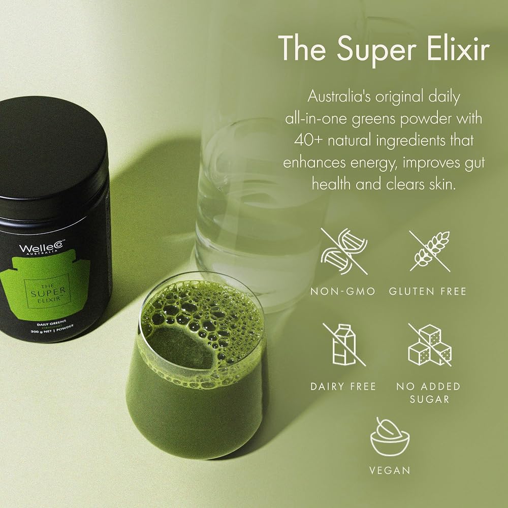 WelleCo The Super Elixir Daily Greens Powder