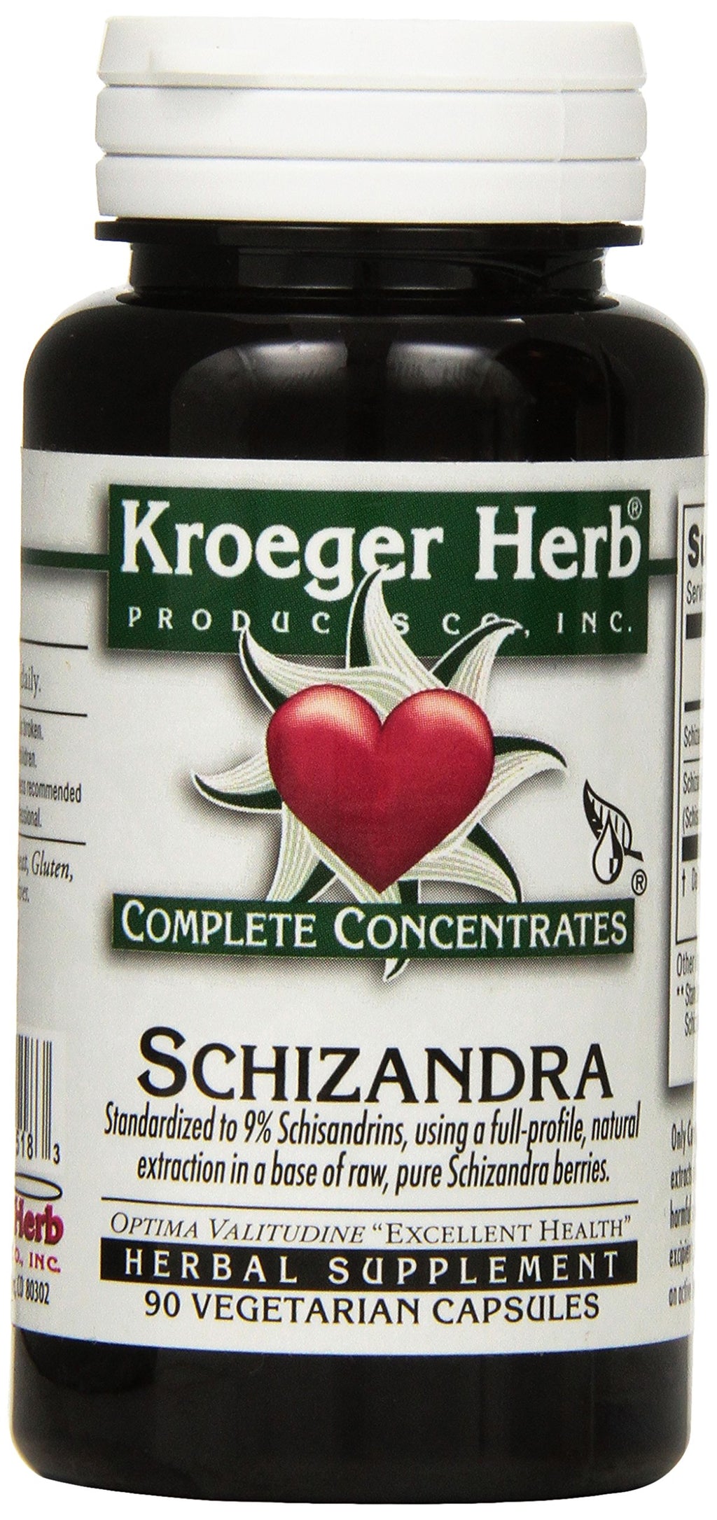 Kroeger Herb Schizandra Vegetarian Capsules - 90 Count