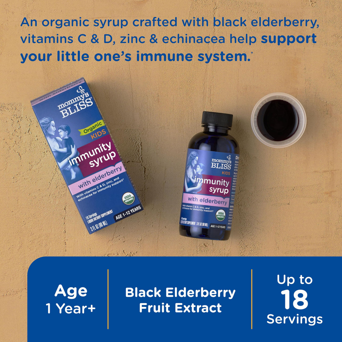 Mommy's Bliss Organic Elderberry Syrup Immune Support - 3 Fl Oz - image 3