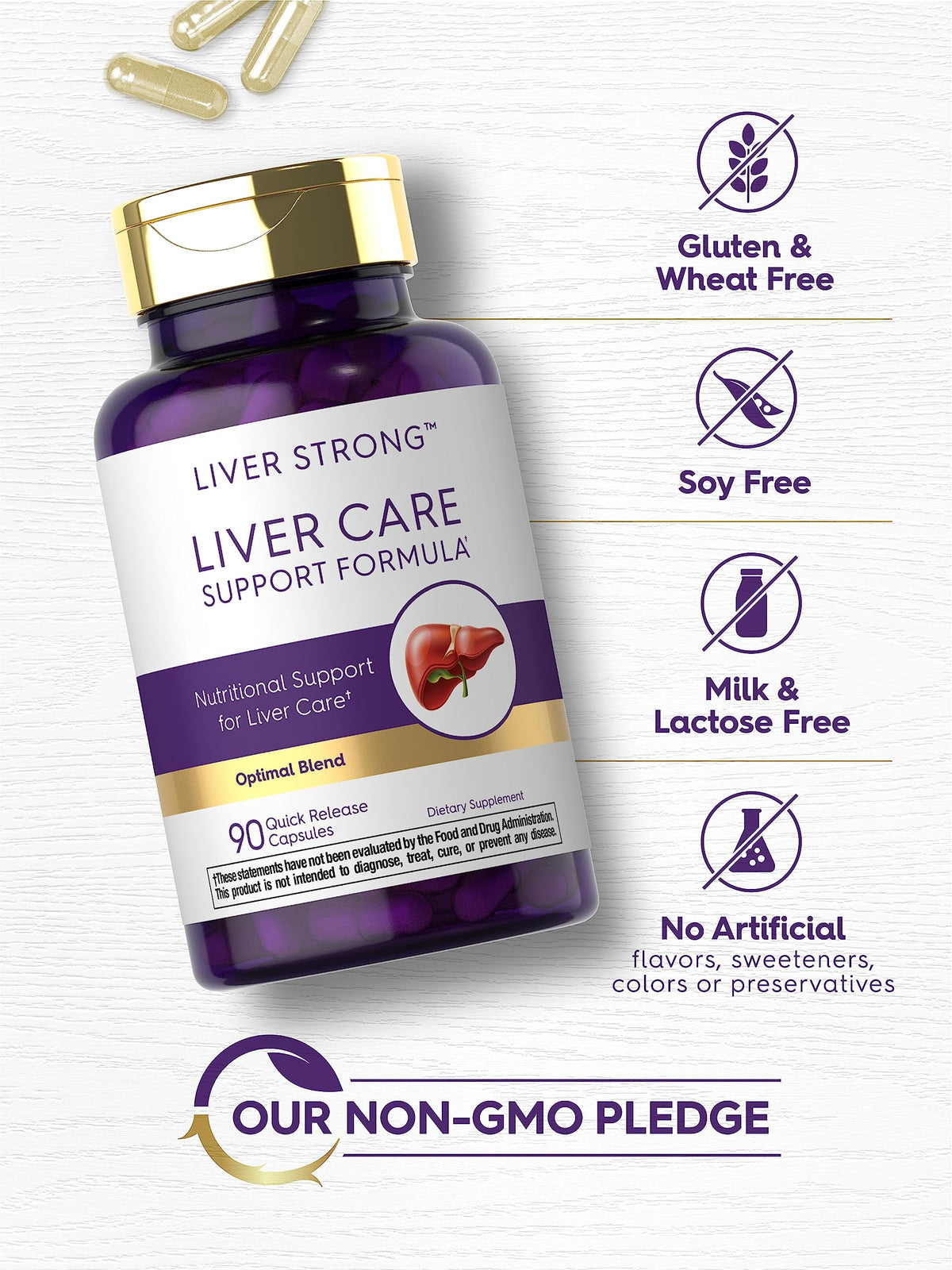 Carlyle Liver Support Supplement for Men and Women - 90 Capsules - image 4