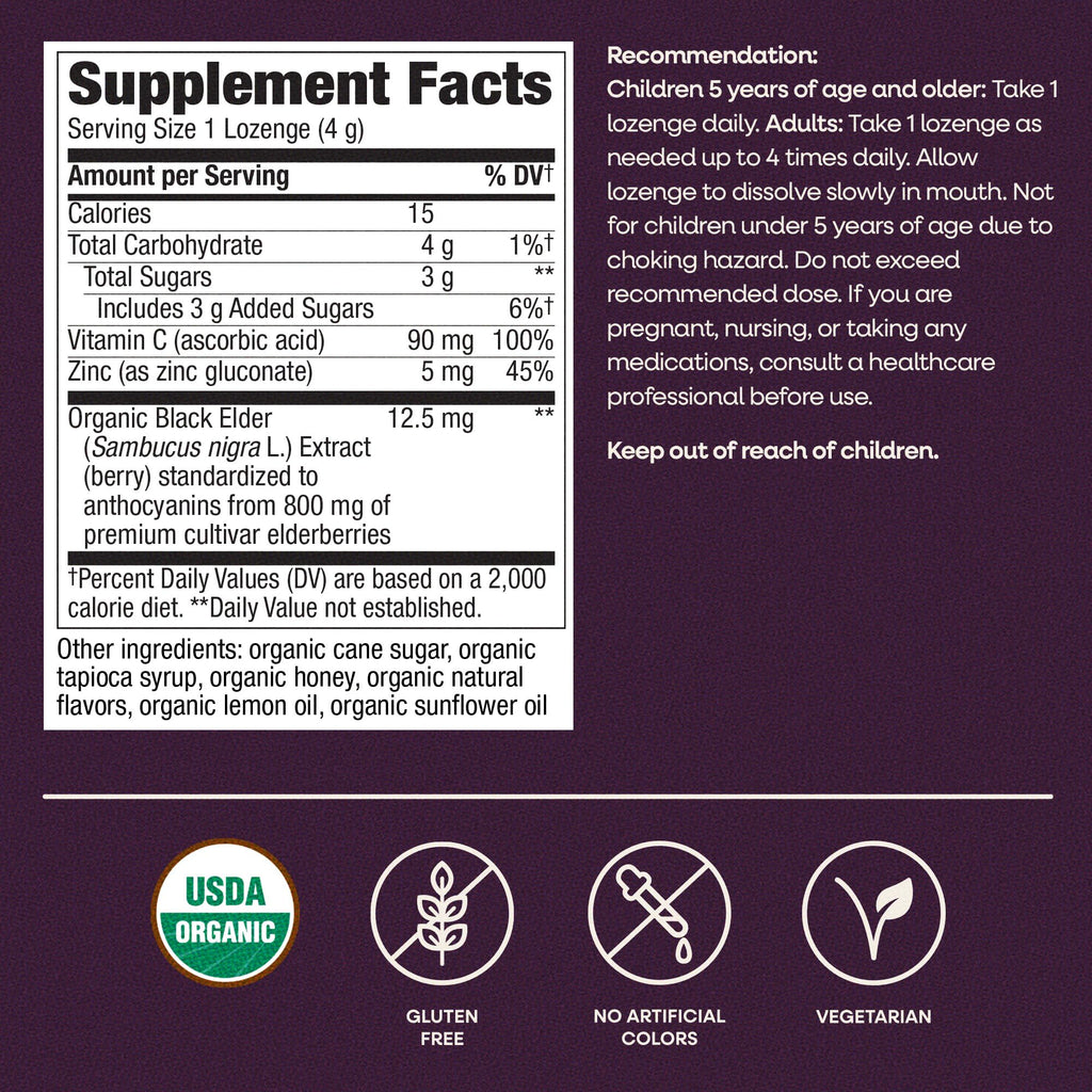Nature's Way Sambucus Immune Lozenges Honey Lemon - 24 Count - image 7