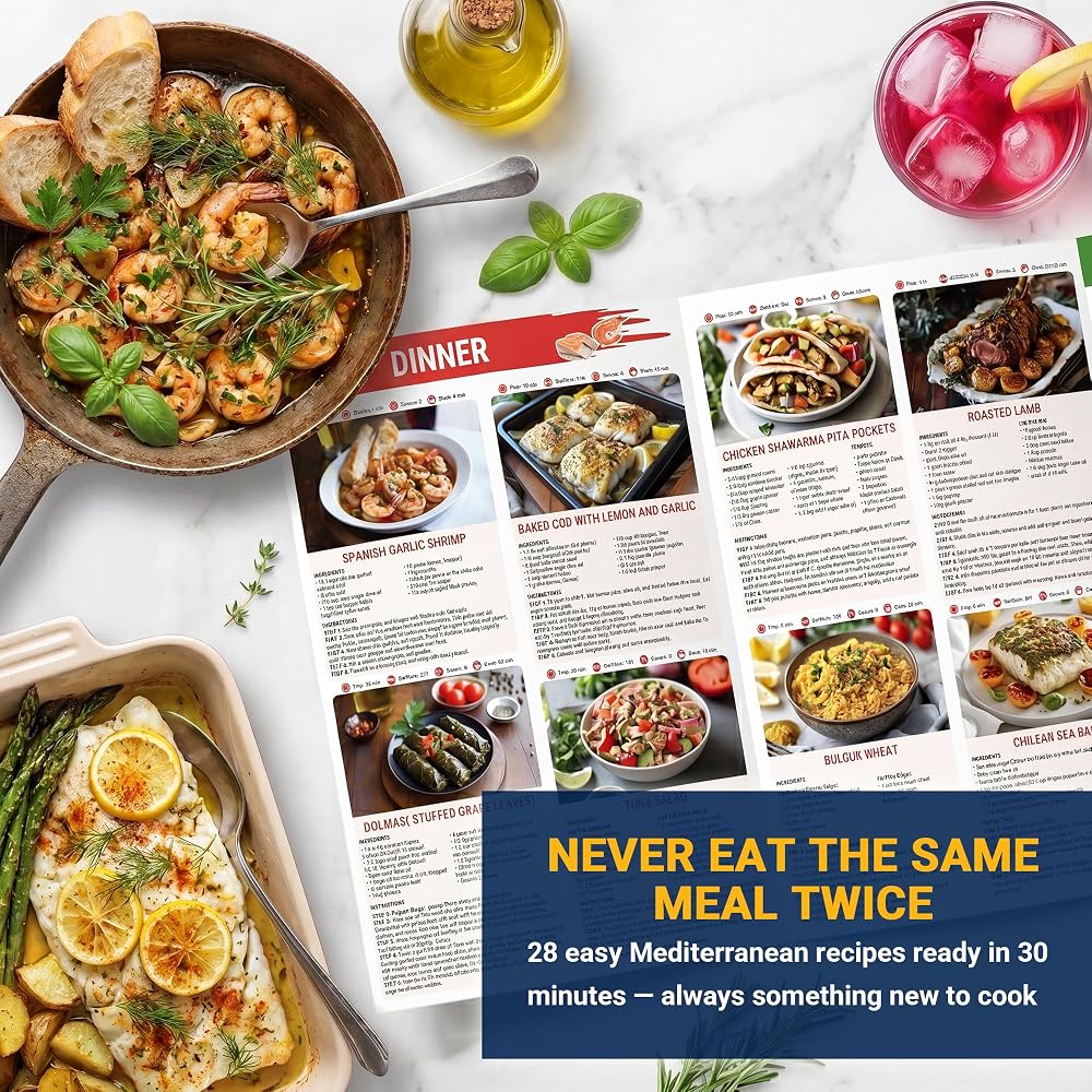 HAMIEW Mediterranean Diet Chart for Beginners - 3 Pack - image 3