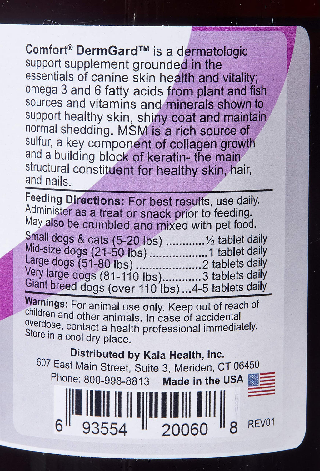 Comfort DermGard Skin and Coat Supplement for Dogs - 60 Tablets - image 2