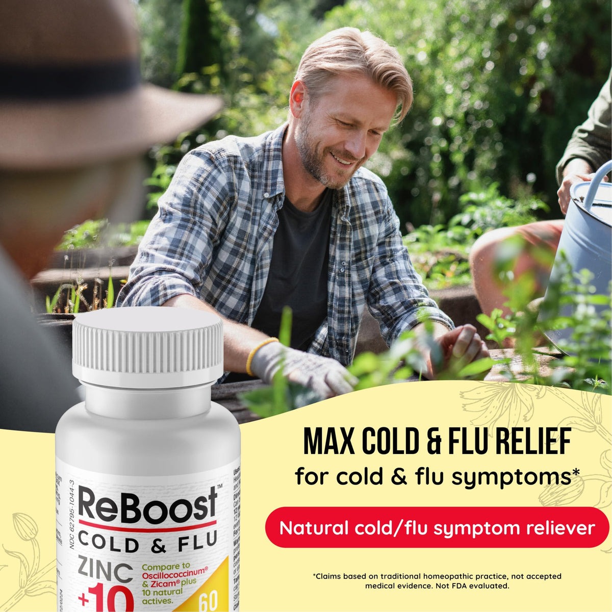 MediNatura ReBoost Cold & Flu Tablets Zinc +10, Lemon Flavor, 60 Count - image 2