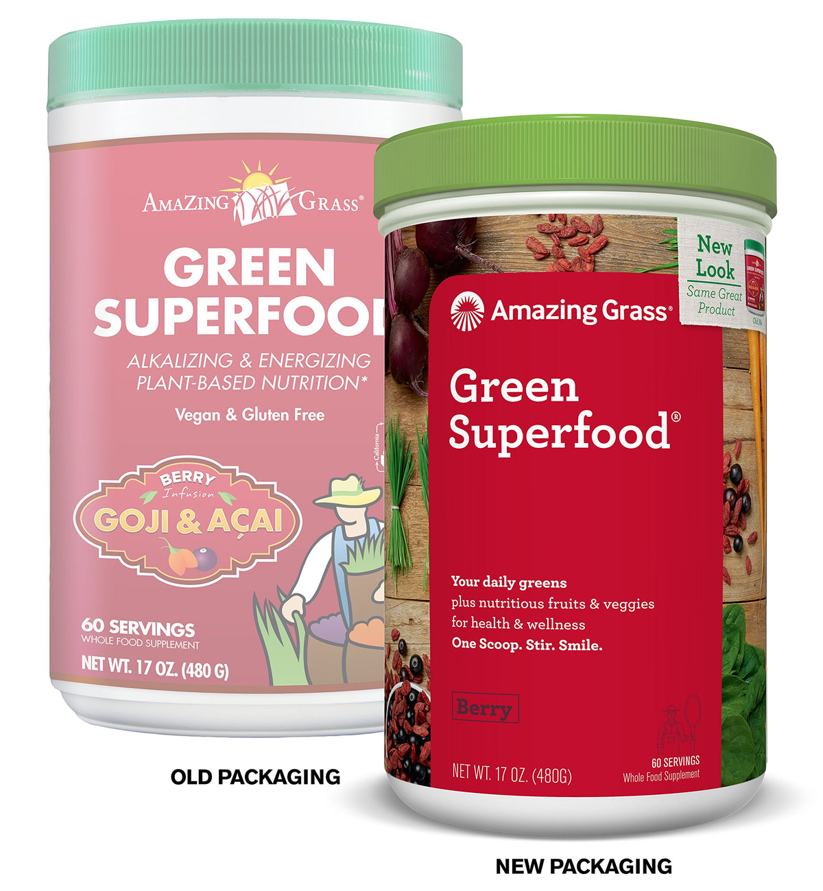 Amazing Grass Green SuperFood Berry Powder - 17 Ounce - image 2