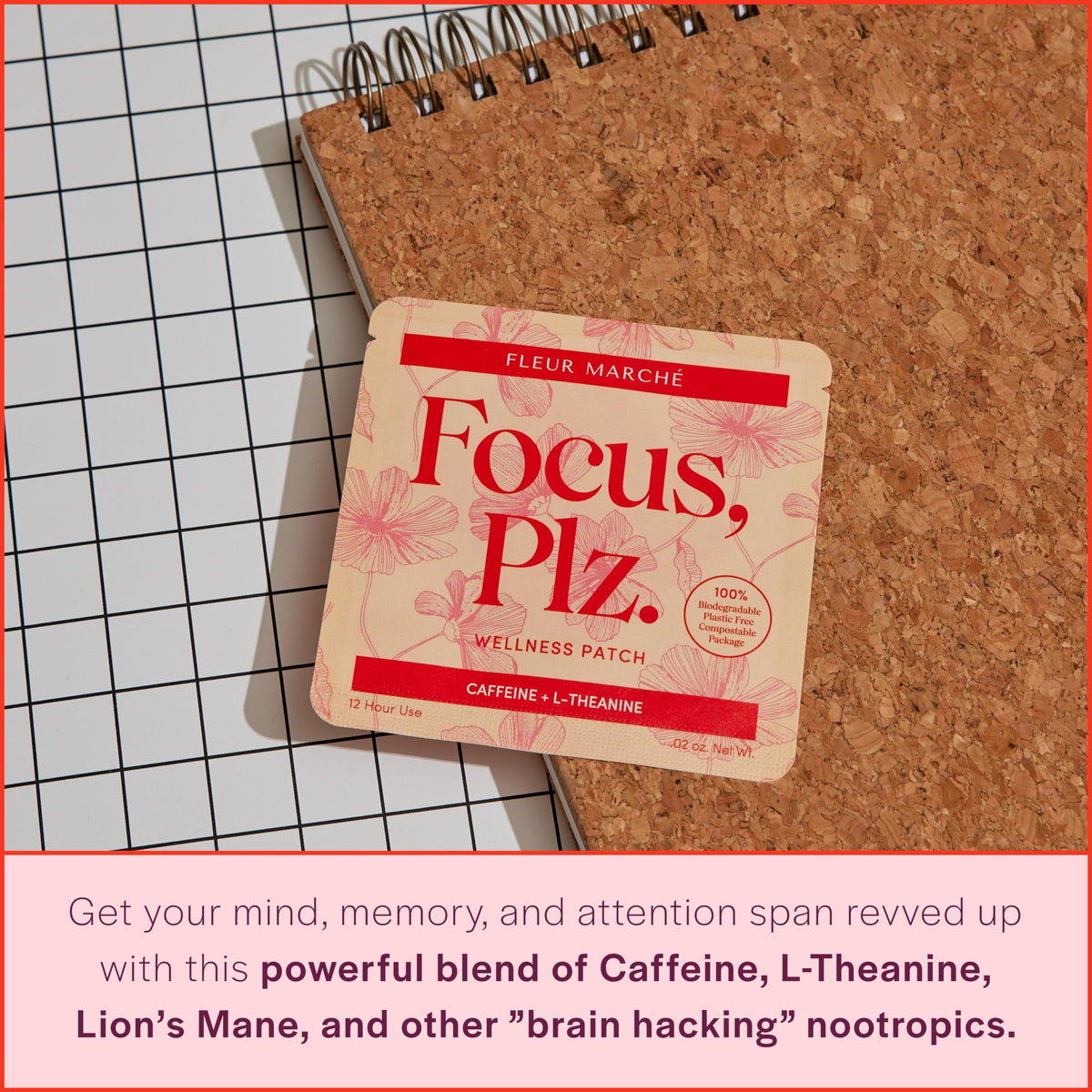 Fleur Marche Focus, Plz. Botanical Patch - Brain Boosting Focus Patch