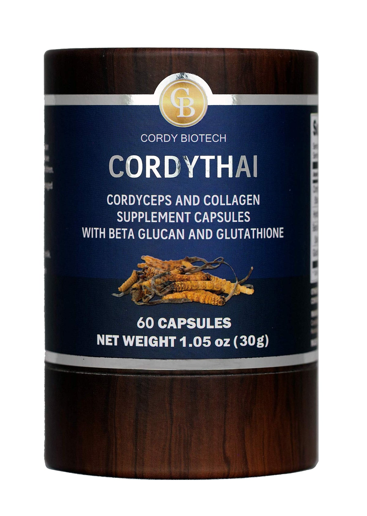 CORDYTHAI Cordyceps Extract and Collagen Supplement - 60 Capsules