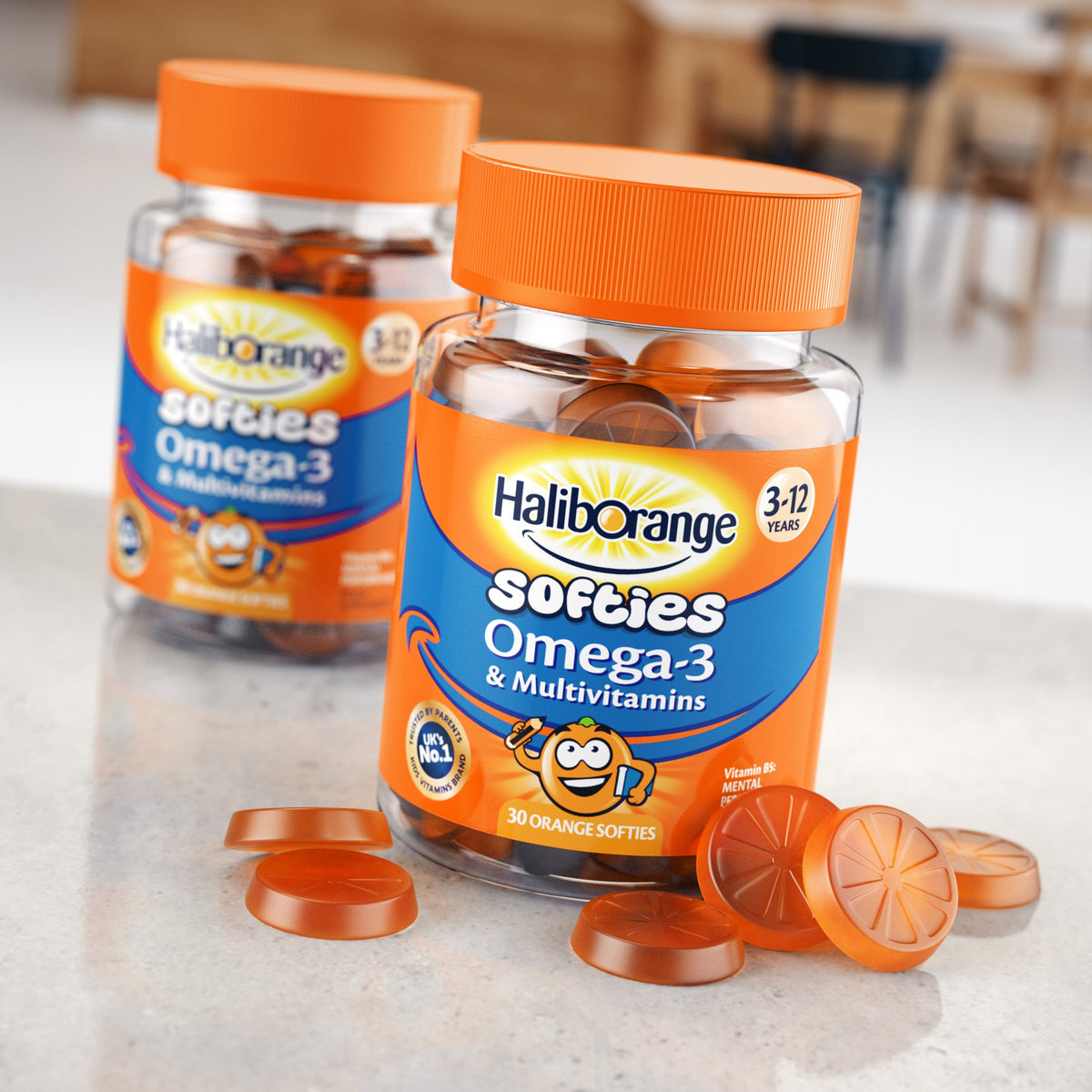 Haliborange Kids Omega-3 and Multivitamin Orange Softies - 30 Count - image 3