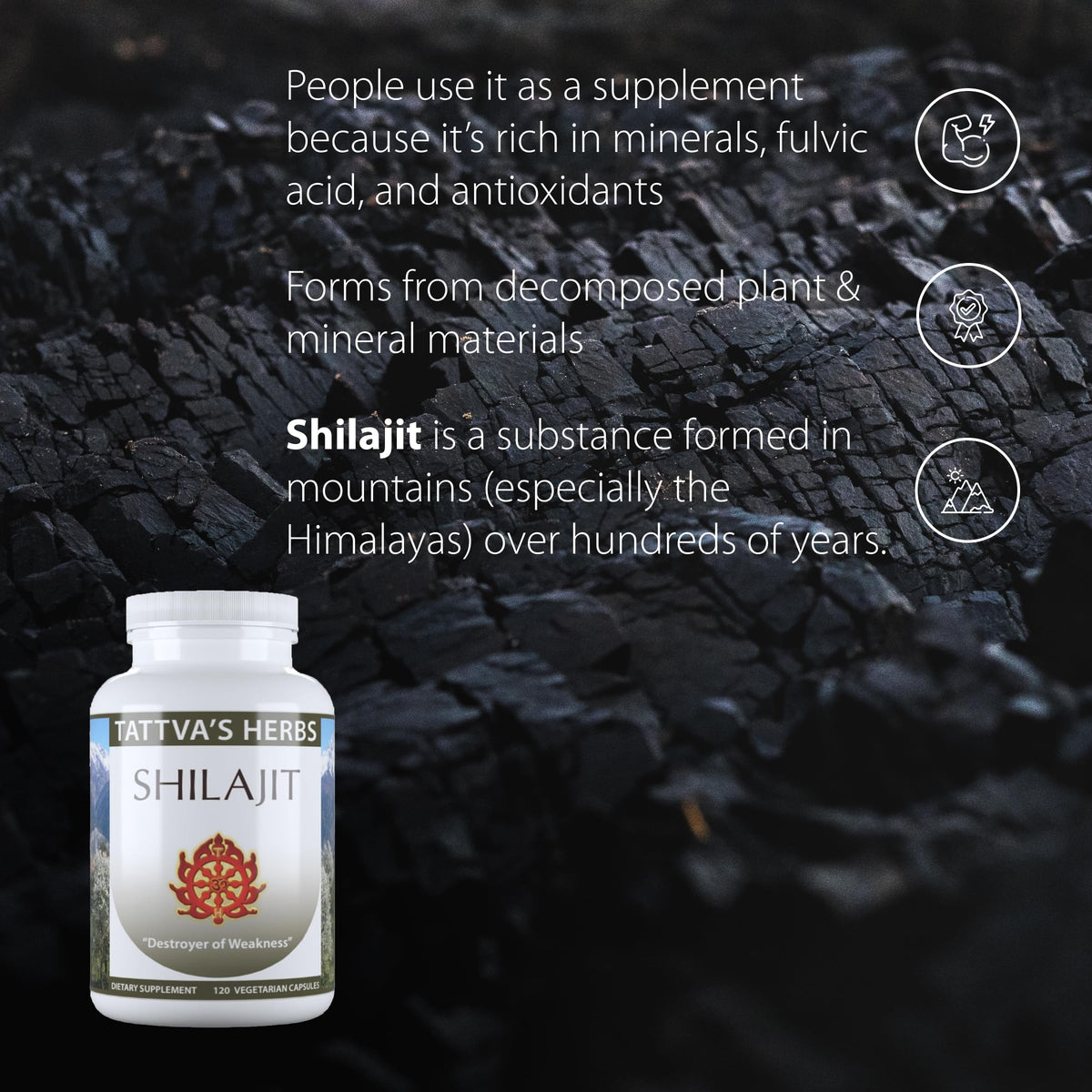Tattva's Herbs Himalayan Shilajit Capsules - 240 Count - image 4