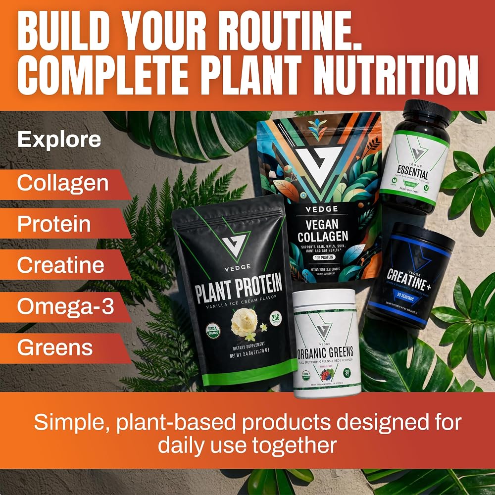 VEDGE Vegan Collagen Powder, Plant-Based Peptides - 20 Servings - image 9