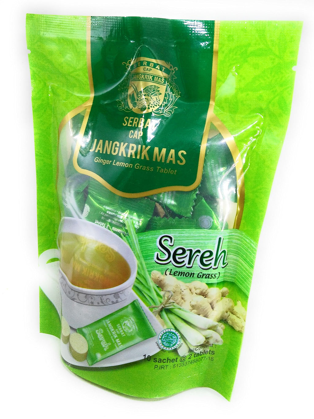 Cap Jangkrik Mas Ginger Lemongrass Tablets - 10 Sachets - image 2