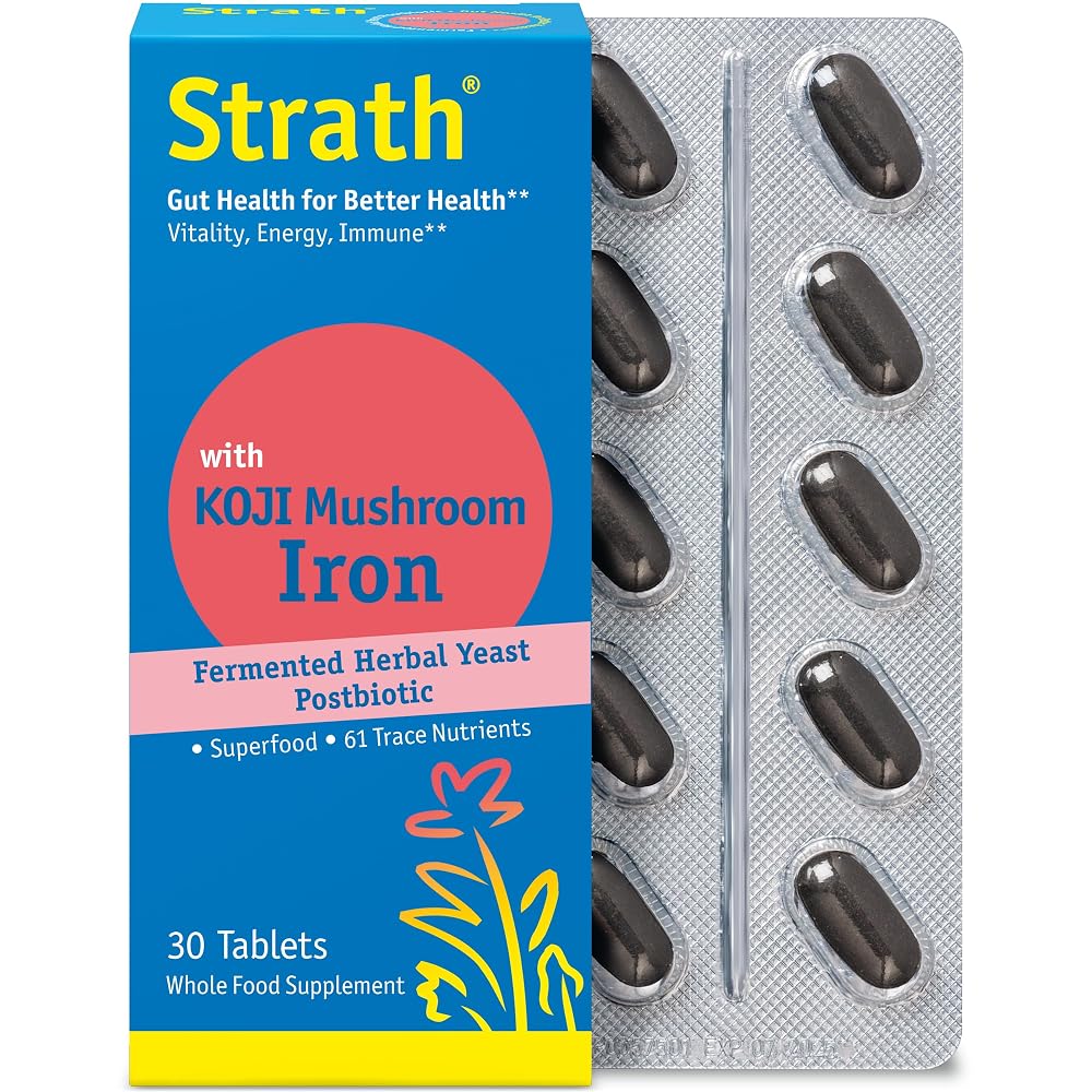 Bio-Strath Fermented Nutritional Yeast with Iron & Koji - 30 Tablets