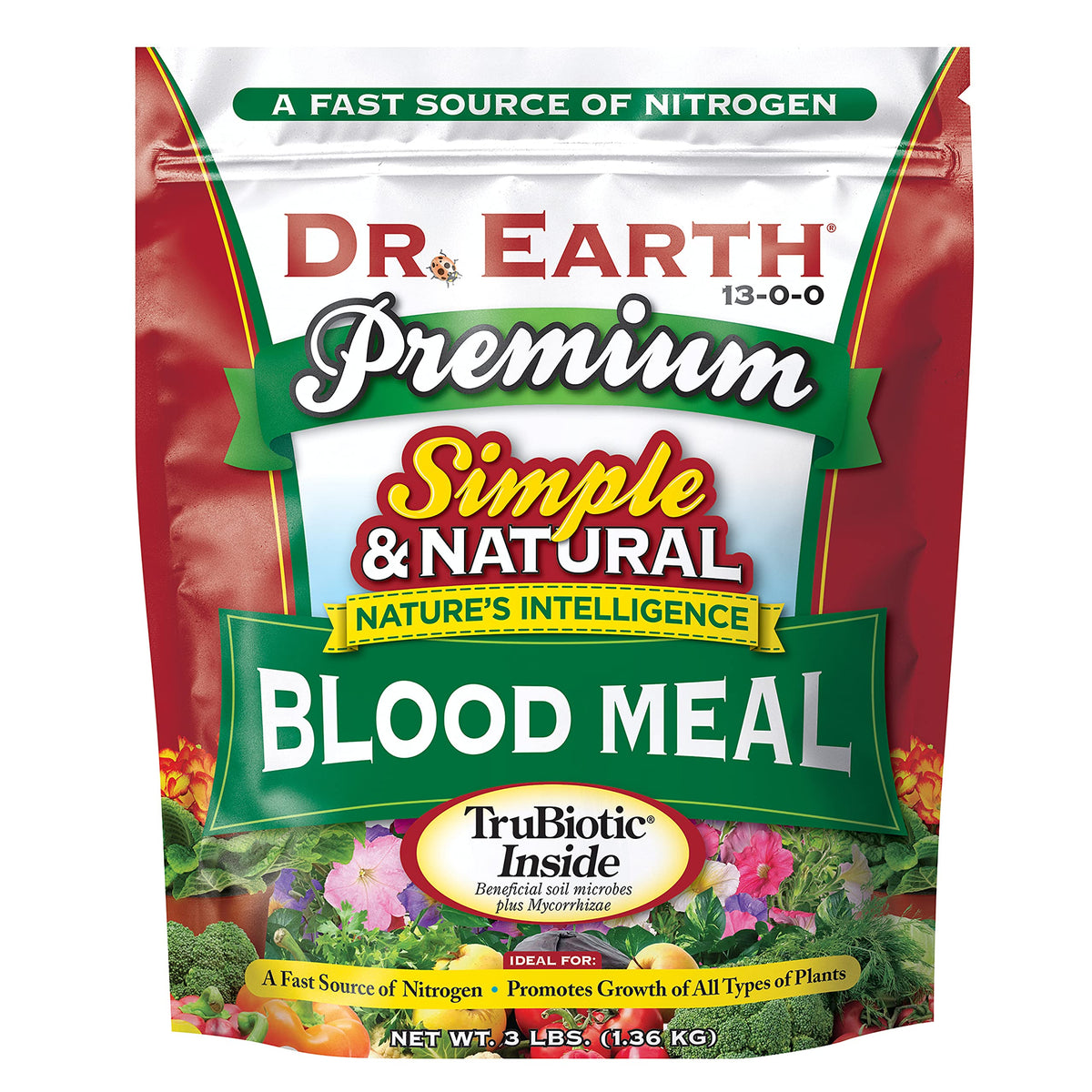 Dr. Earth Premium Blood Meal 13-0-0 Organic Nitrogen - 3 Pound