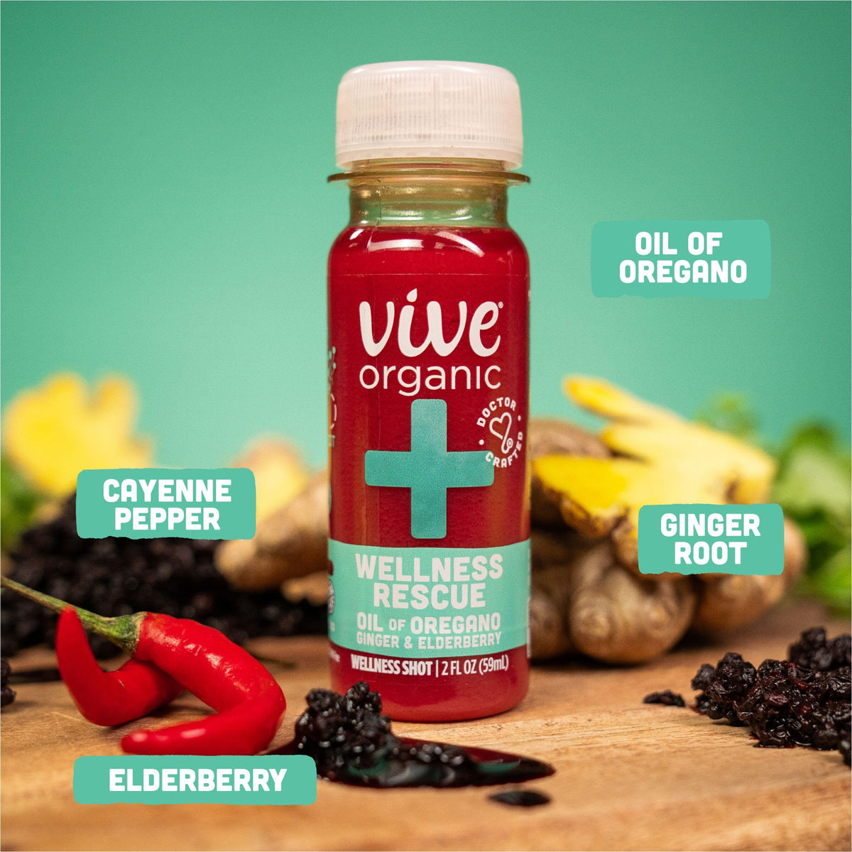 Vive Organic Wellness Rescue Oil of Oregano Immunity Shot - 12 x 2 fl oz - image 2