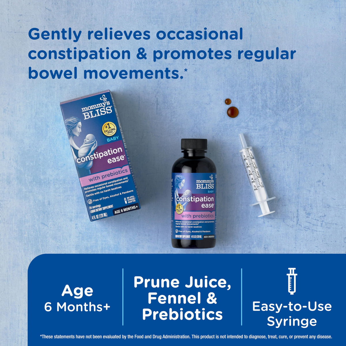 Mommy's Bliss Constipation Ease + Prebiotics - 4 Fl Oz - image 2