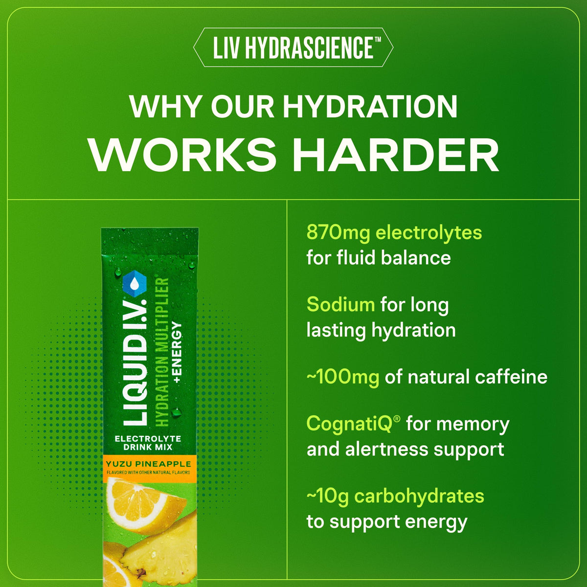 Liquid I.V.® Hydration Multiplier +Energy - Electrolyte Powder Drink