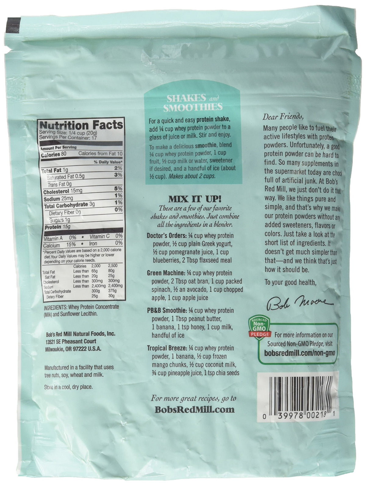 Bob's Red Mill Whey Protein Concentrate - 48 oz (Pack of 4) - image 2