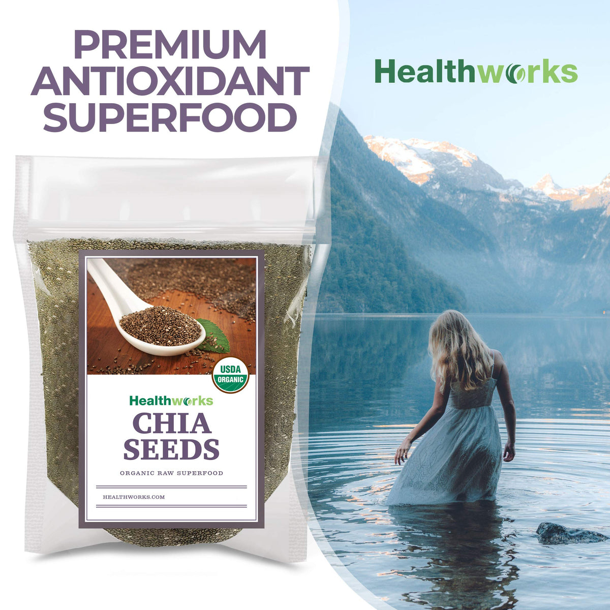 Healthworks Superfoods Natural Raw Chia Seeds - 2 lb - image 4