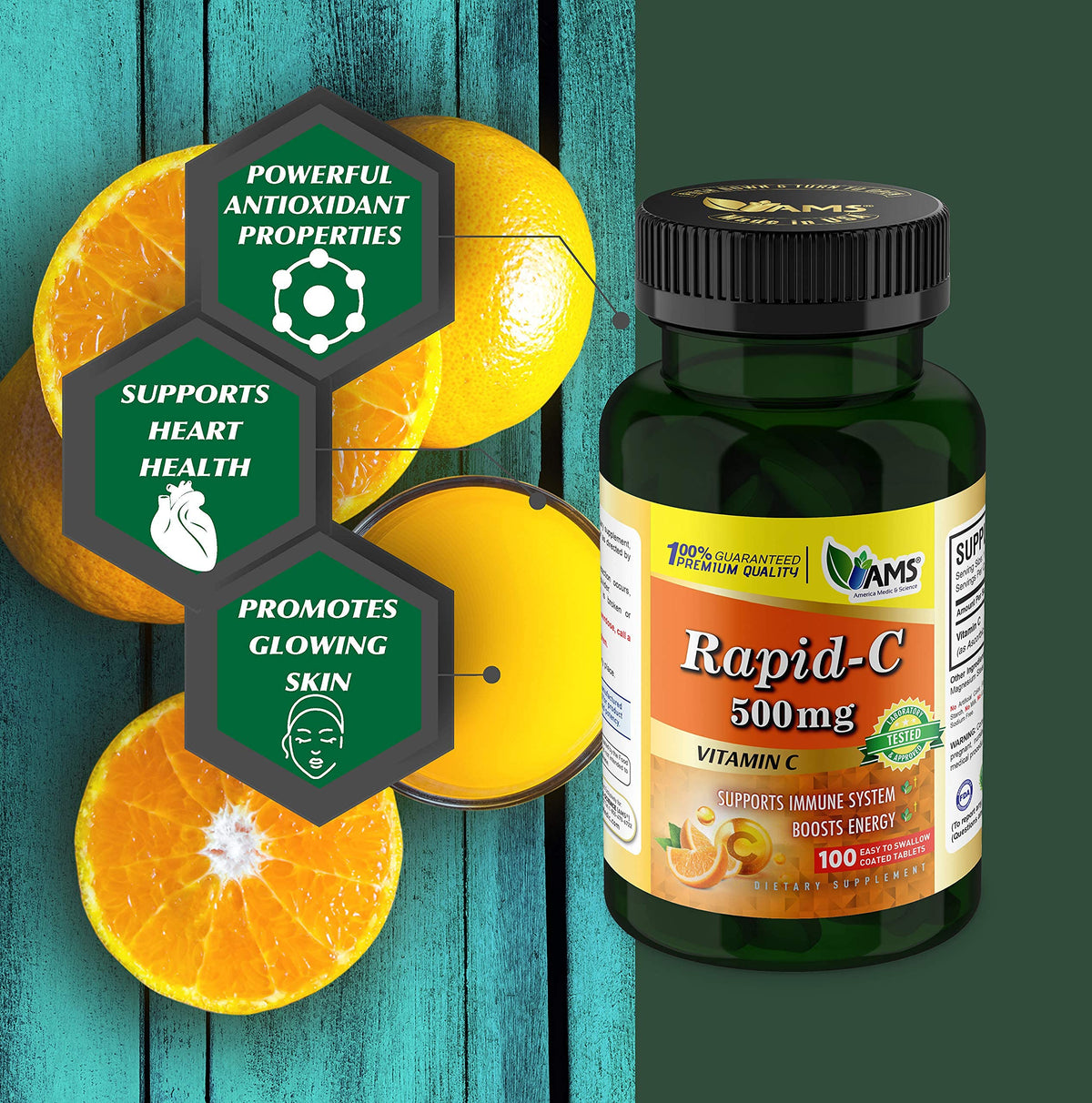 America Medic & Science Rapid-C 500mg Supplement - Vitamin C