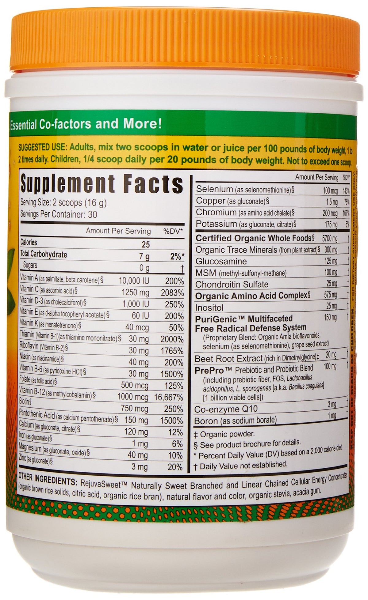 Youngevity Beyond Tangy Tangerine 2.0 Citrus Peach Infusion Canister