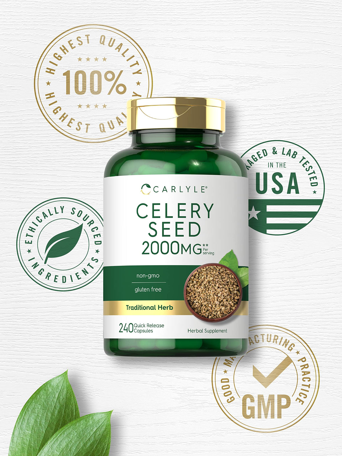 Carlyle Celery Seed Extract Capsules - 240 Count - image 5