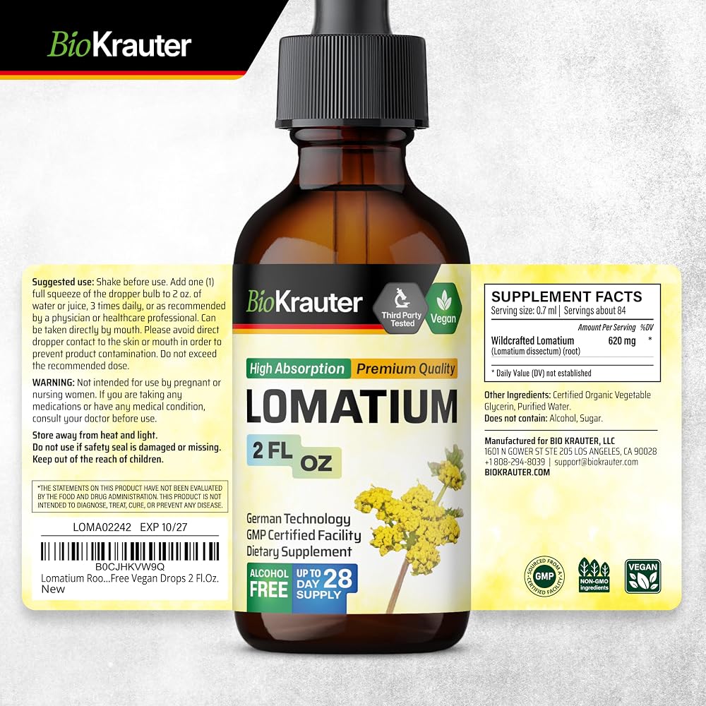 BIO KRAUTER Lomatium Tincture for Respiratory Support - 2 Fl Oz - image 8