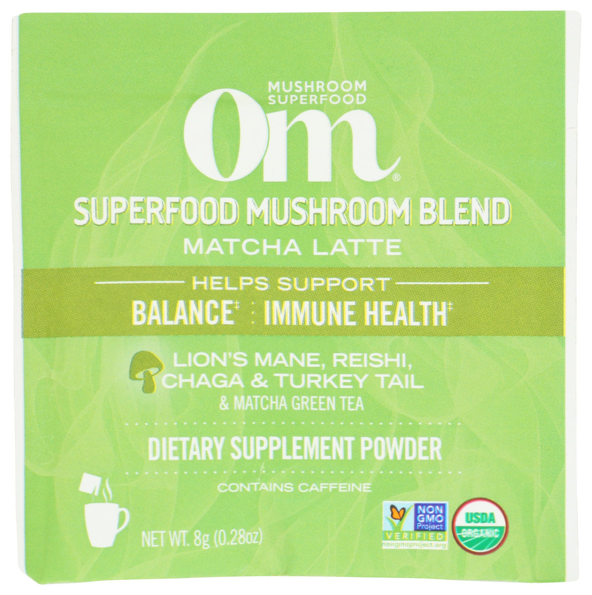 OM Mushroom Superfood Organic Mushroom Matcha Latte Blend - 0.28 oz