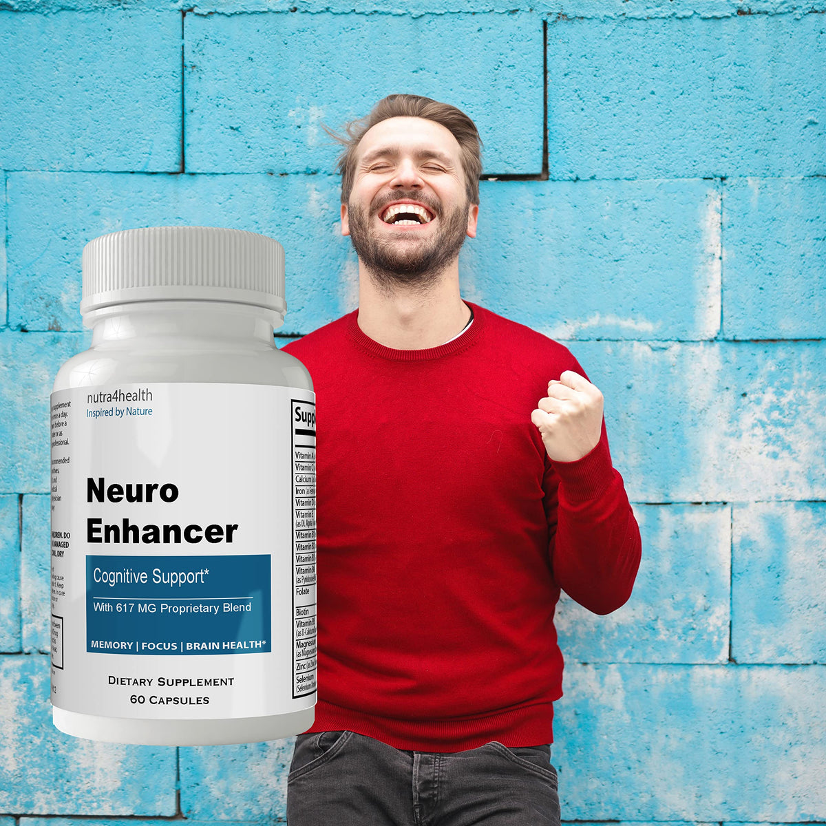 Nutra4health Neuro Enhancer Brain Booster Nootropic - 60 Capsules - image 5
