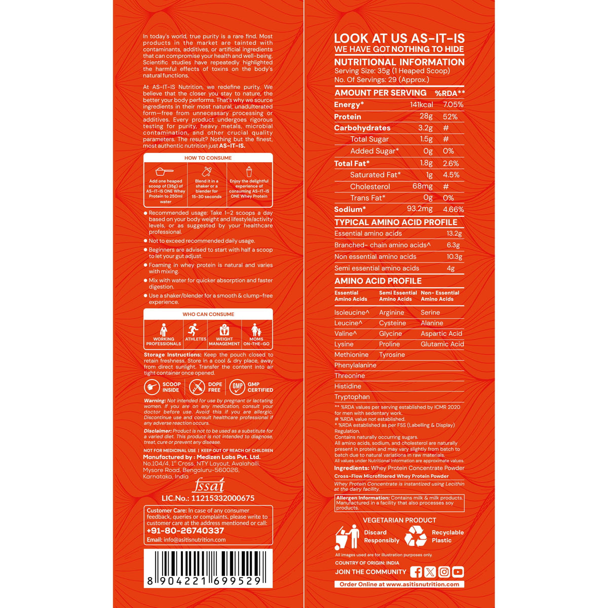 Asitis Nutrition Whey Protein Concentrate 80% - 1kg - image 5