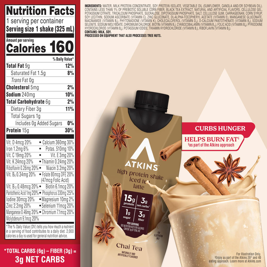 Atkins Chai Tea Latte Protein Shake