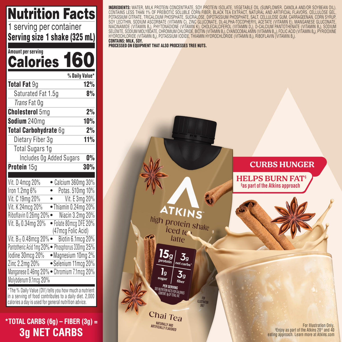 Atkins Chai Tea Latte Protein Shake