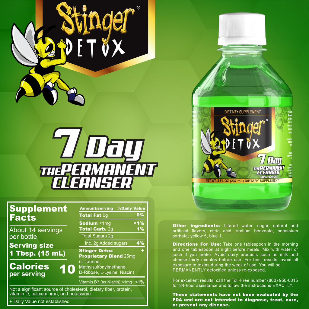 Stinger Detox 7-Day Permanent Drink Lime Flavor - 8 FL OZ - image 7