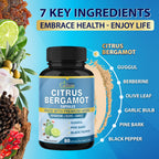 Organic Cadane Citrus Bergamot Extract Capsules - 120 Count - image 5
