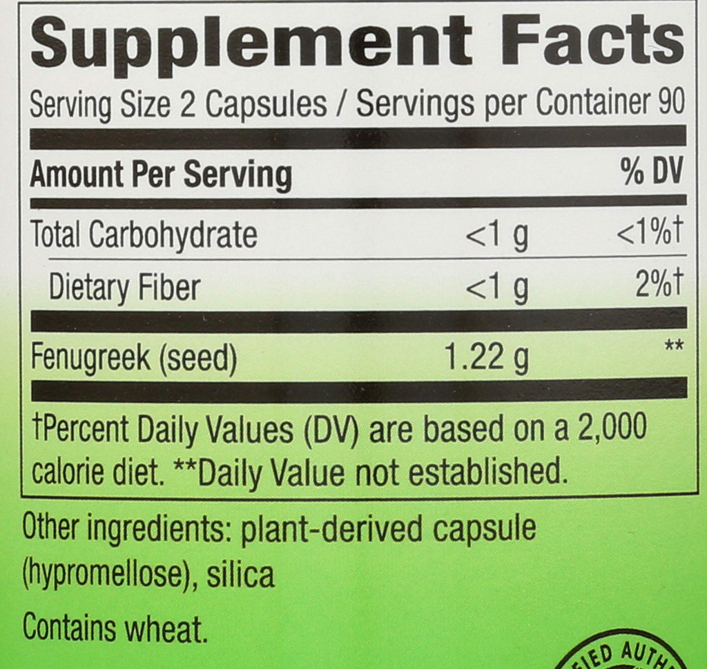 Nature's Way Fenugreek 610mg - 180 Tablets - image 3