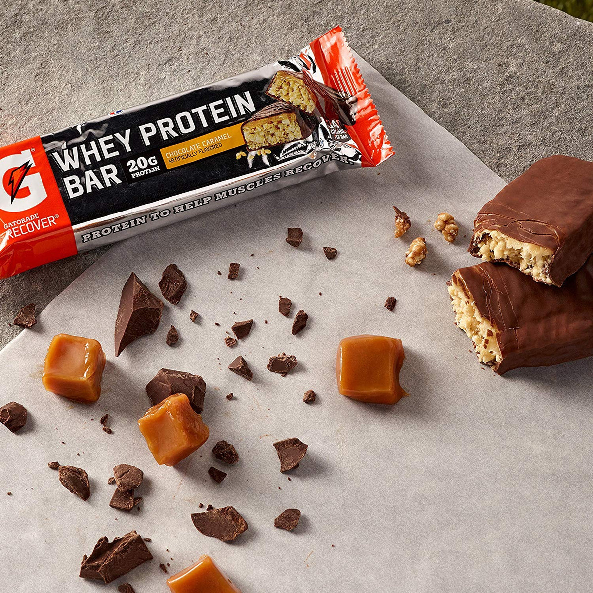 Gatorade Whey Protein Recover Bars Chocolate Caramel - 12 Count - image 4